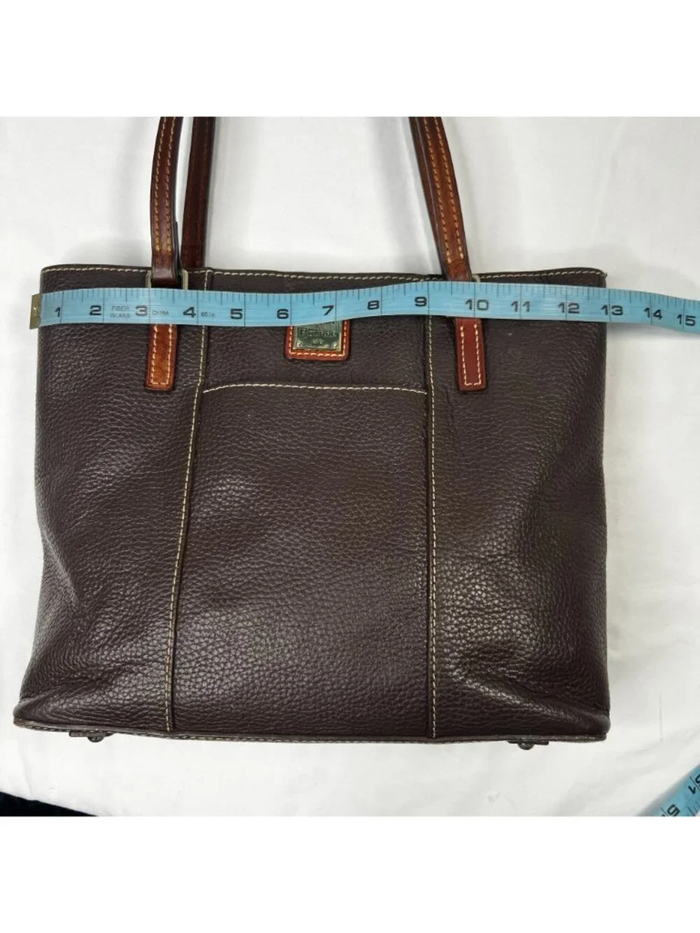 Dooney and Bourke Pebble Grain Small Lexington Shoulder Shopper Bag Dark Brown